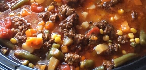 HEARTY CROCKPOT COWBOY SOUP - Delish Grandma's Recipes