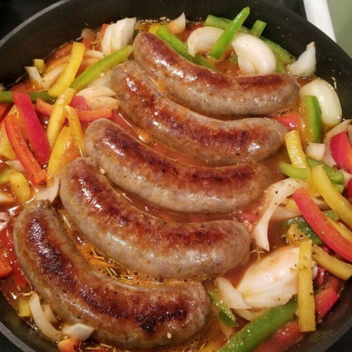 ITALIAN SAUSAGE PEPPERS AND ONIONS