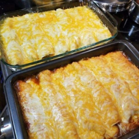 -CREAM CHEESE CHICKEN ENCHILADAS :