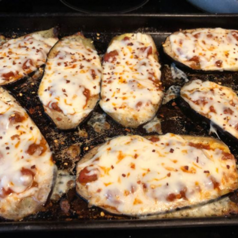 LOW CARB EGGPLANT PIZZA