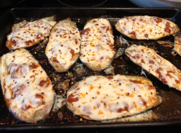 LOW CARB EGGPLANT PIZZA Delish Grandma's Recipes
