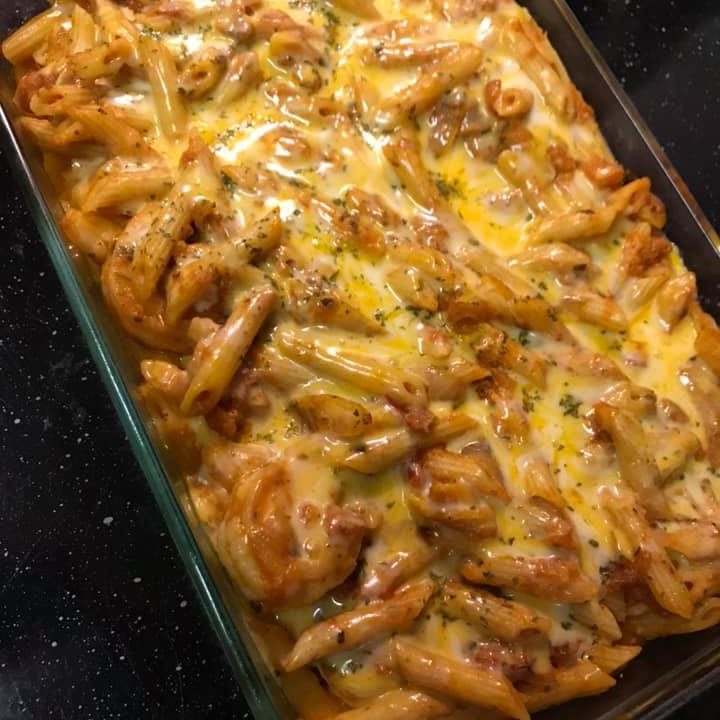 BAKED ZITI WITH SHRIMP