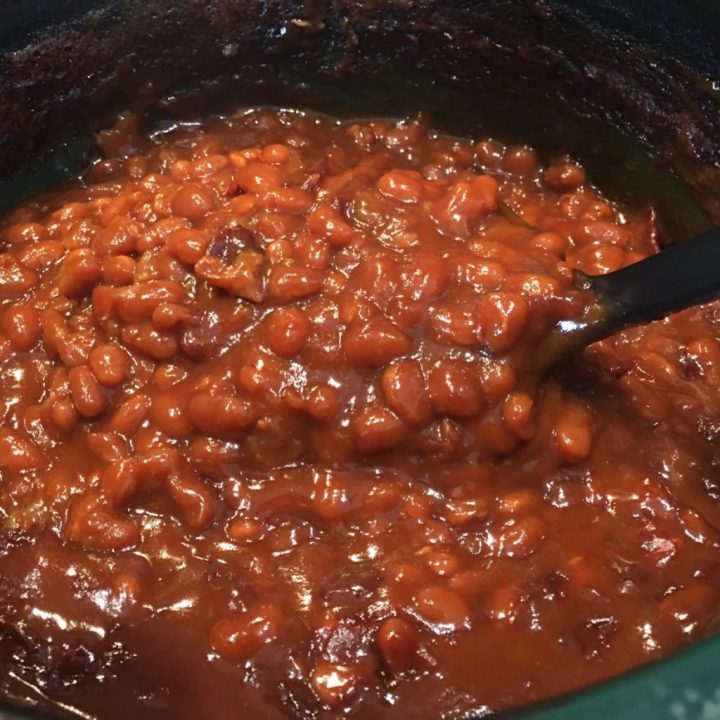 Bourbon and Dr. Pepper Baked Beans
