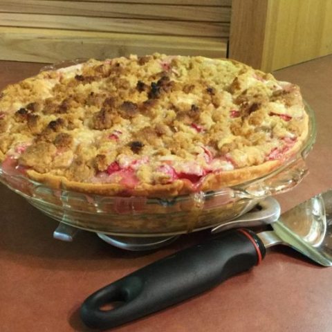 RHUBARB SOUR CREAM PIE