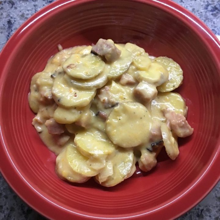 SLOW COOKER HAM AND SCALLOPED POTATOES