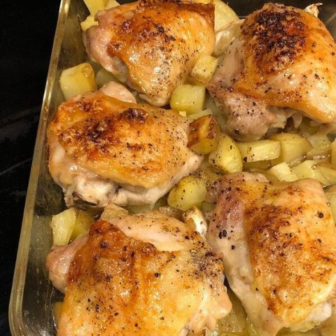 Garlic Roasted Chicken and Potatoes