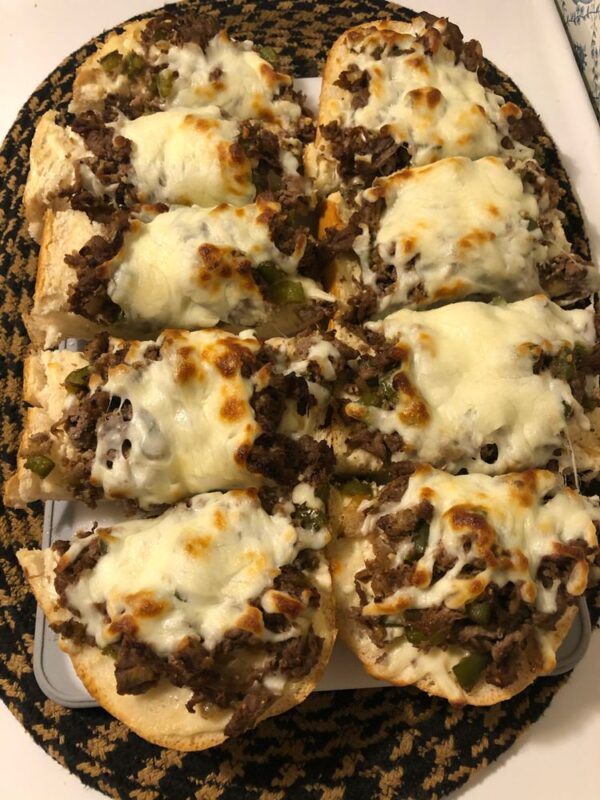 -PHILLY CHEESE STEAK CHEESY BREAD :