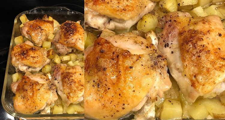 Garlic Roasted Chicken and Potatoes - Delish Grandma's Recipes