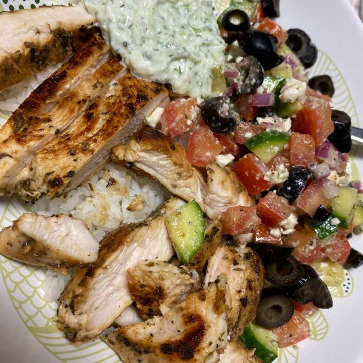 GREEK CHICKEN BOWLS