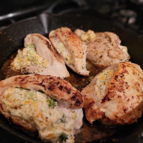 Cheese & Broccoli Stuffed Chicken