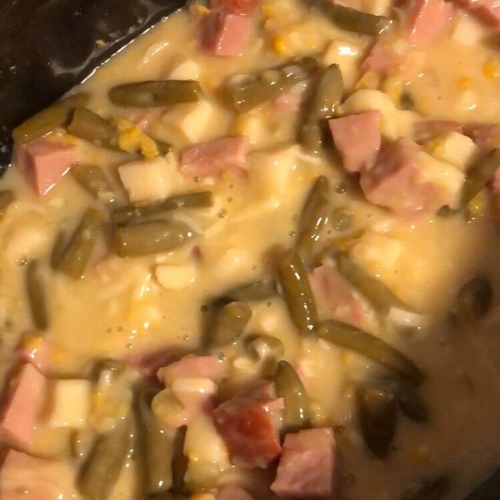 SLOW COOKER HAM AND POTATO CASSEROLE