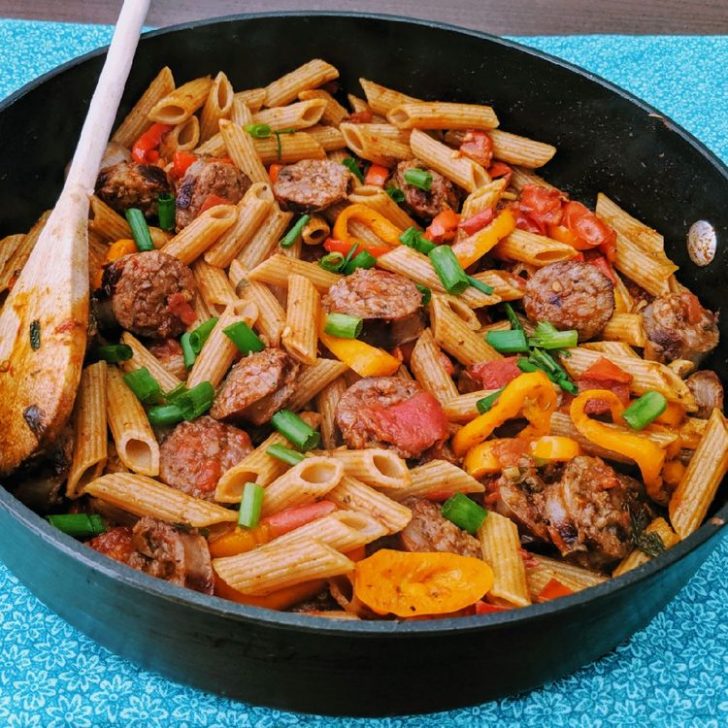 20-MINUTE SAUSAGE PASTA SKILLET - Delish Grandma's Recipes