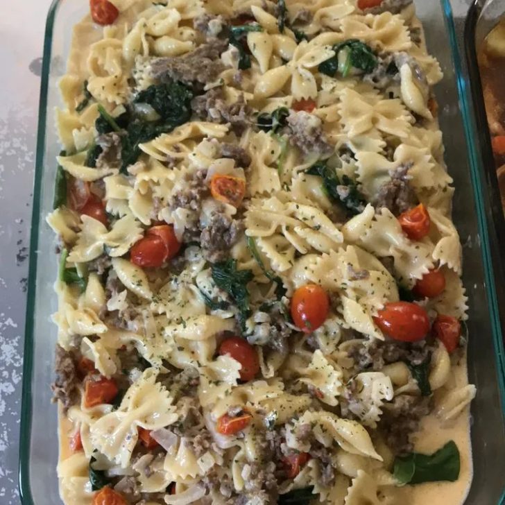 ITALIAN SAUSAGE BOW TIE PASTA Delish Grandma's Recipes