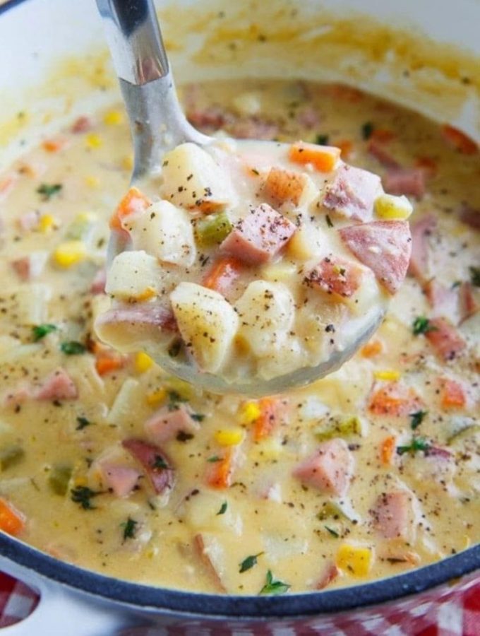 Ham and Potato Corn Chowder Delish Grandma's Recipes