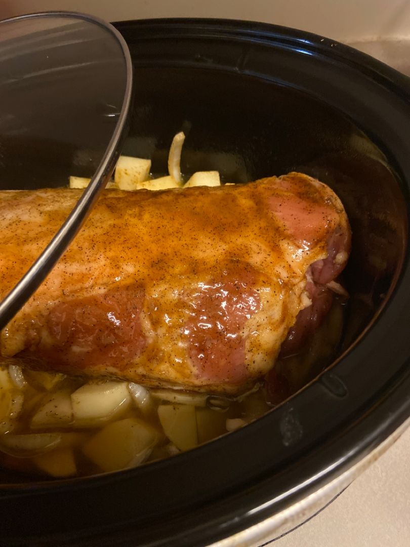 SUPER SIMPLE BONELESS PORK LOIN IN THE CROCKPOT RECIPE