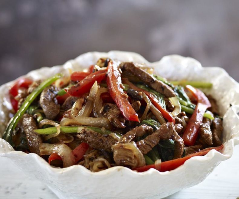 Beef and black bean stir-fry