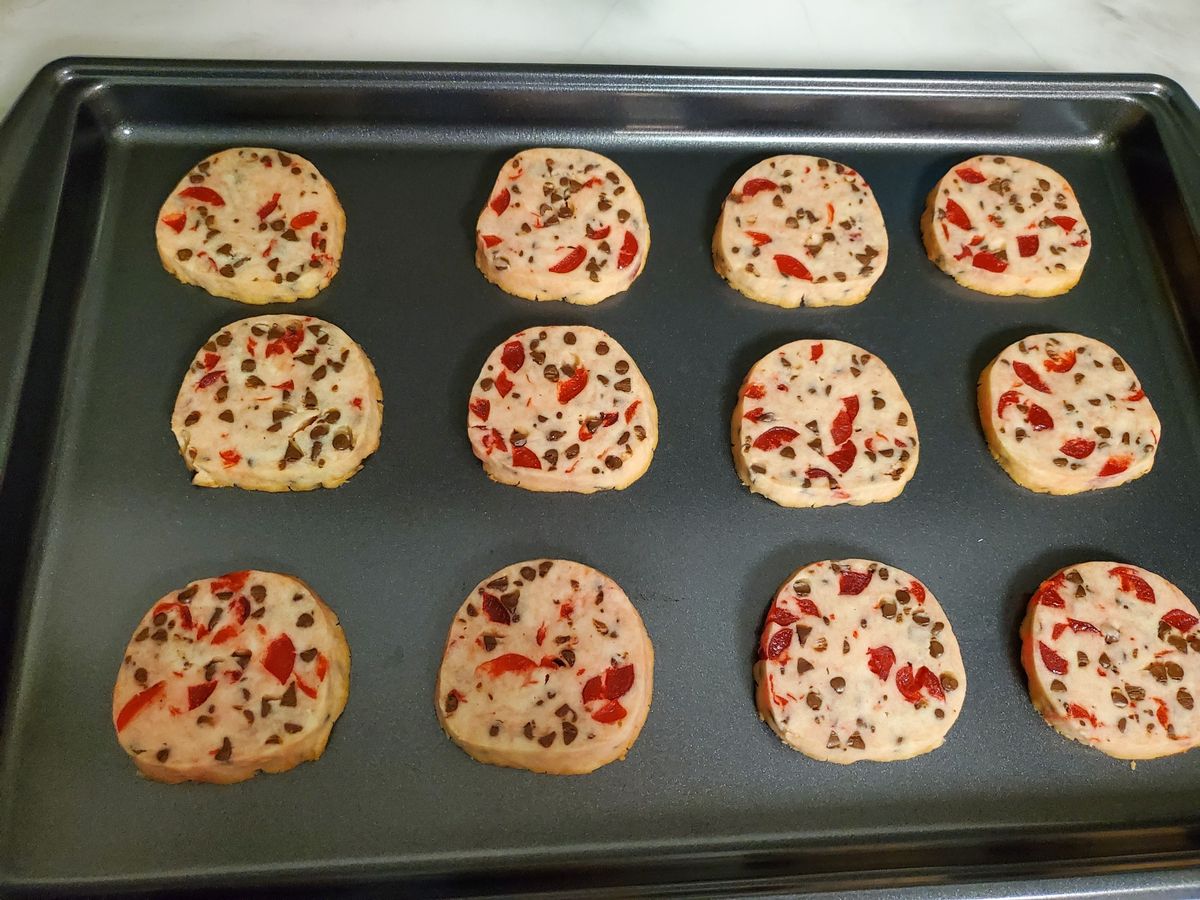 HOLIDAY MARASCHINO CHERRY SHORTBREAD COOKIES