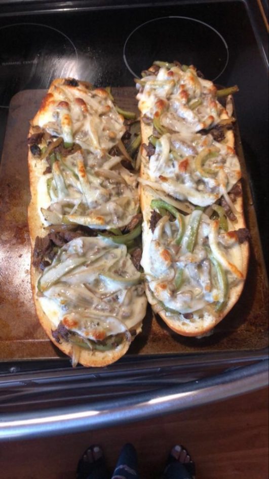 Philly Cheesesteak Cheesy Bread Delish Grandmas Recipes 