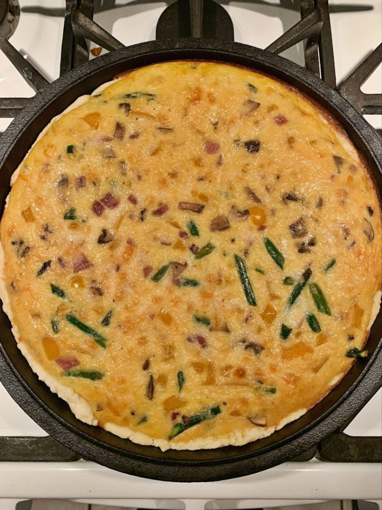 VEGETABLE QUICHE WITH HOMEMADE PIE CRUST